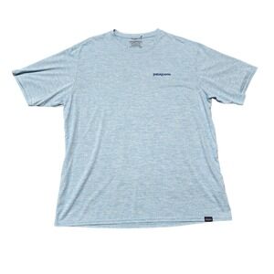 Patagonia Capilene Cool Daily T-Shirt Mens Large Blue Wave Logo Tee